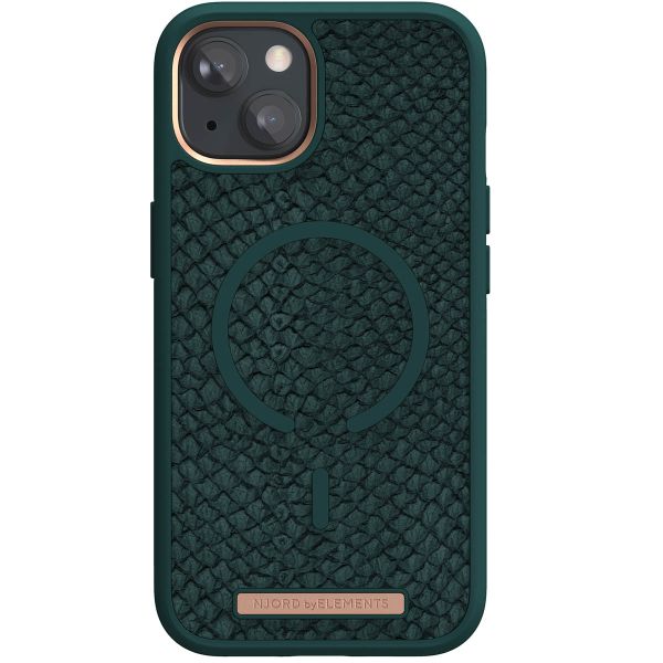 Njorð Collections Salmon Leather MagSafe Case iPhone 13 - Dark Green