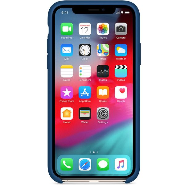 Apple Silicone Backcover iPhone Xs / X - Blue Horizon