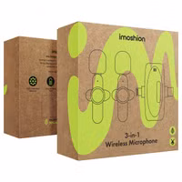 imoshion Duo Pack Mini microfoon voor telefoon - Dasspeld microfoon - Draadloos - AUX / 3,5 mm / Lightning / USB-C