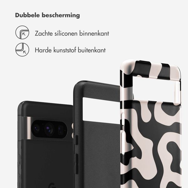 Selencia Vivid Tough Backcover Google Pixel 8 Pro - Art Wave Black