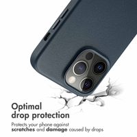 Accezz Leather Back Cover with MagSafe Apple iPhone 14 Pro Max - Nightfall Blue
