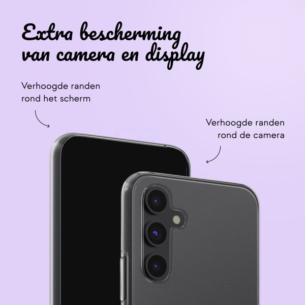 Gepersonaliseerd hoesje met hartje Samsung Galaxy A54 (5G) - Transparant