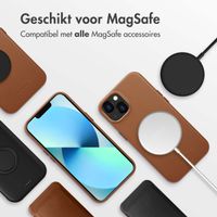 Accezz MagSafe Leather Backcover iPhone 13 - Sienna Brown