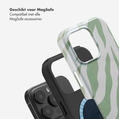 Selencia Vivid Backcover met MagSafe Apple iPhone 16 Pro - Colorful Zebra Sage Green