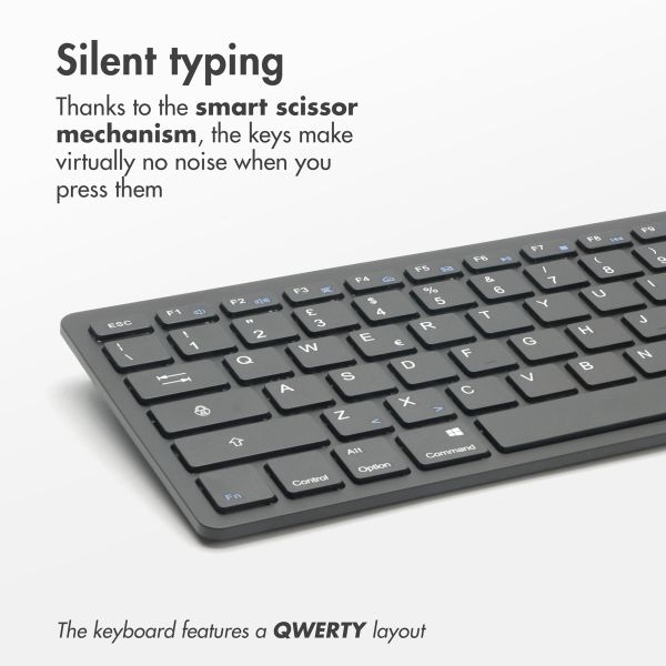 imoshion Wireless Bluetooth Keyboard - Wireless Keyboard - QWERTY - Black