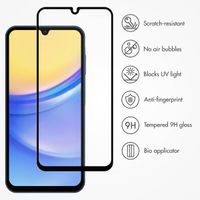 Accezz Tempered Glass Full Cover Screenprotector with Applicator Samsung Galaxy A15 (5G/4G)