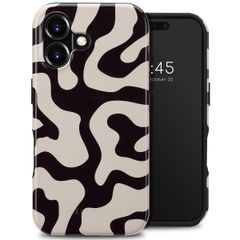 Selencia Vivid Backcover met MagSafe Apple iPhone 16 - Art Wave Black
