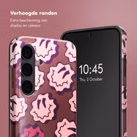 Selencia Vivid Tough Backcover Samsung Galaxy S24 - Wavy Smiley Pink