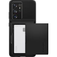 Spigen Slim Armor CS Backcover Samsung Galaxy S21 Ultra - Zwart