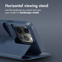 Accezz 2-in-1 Leather Bookcase with MagSafe Apple iPhone 14 Pro - Nightfall Blue
