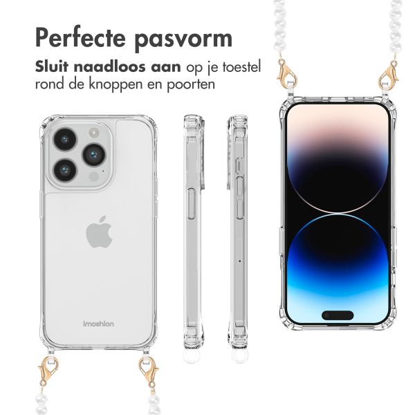 imoshion Backcover met koord + armband iPhone 14 Pro Max - Parels