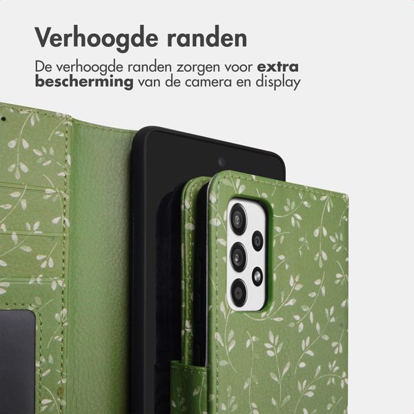 imoshion Design Bookcase Samsung Galaxy A52(s) (5G/4G) - Green Flowers