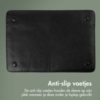 Accezz Leather Laptop hoes MacBook 13 inch - Laptopsleeve - Zwart