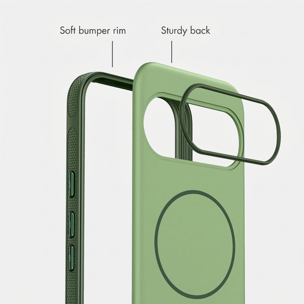 imoshion Colour Case with Thin MagSafe Ring Google Pixel 9 / 9 Pro - Dark Green