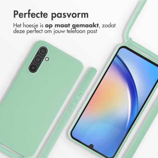 imoshion Siliconen hoesje met koord Samsung Galaxy A34 (5G) - Mintgroen