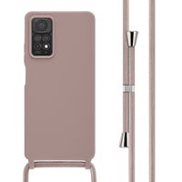 imoshion Siliconen hoesje met koord Xiaomi Redmi Note 11 Pro - Sand Pink