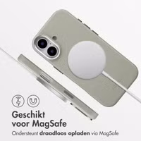 Accezz MagSafe Leather Backcover Apple iPhone 17 - Light Grey