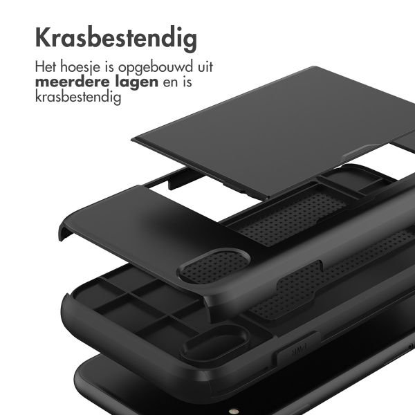 imoshion Backcover met pasjeshouder iPhone Xr - Zwart