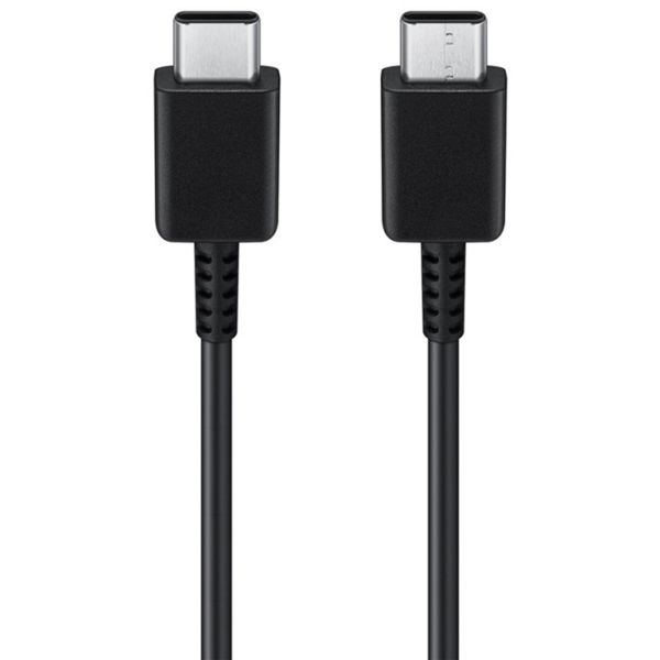 Samsung Originele USB-C naar USB-C kabel - 1.8 meter - 25 Watt - Zwart + Originele Fast Charging Adapter USB-C Oplader - In Fabrieksverpakking - 25 Watt - Zwart