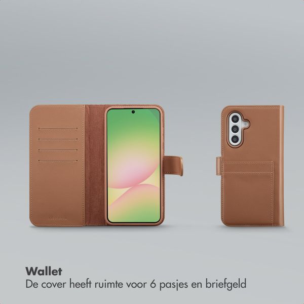 Selencia Olyn Uitneembare Bookcase met MagSafe Samsung Galaxy A56 - Bruin
