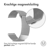 imoshion Milanees magnetisch bandje  - Universeel 22 mm aansluiting - Maat M - Zilver