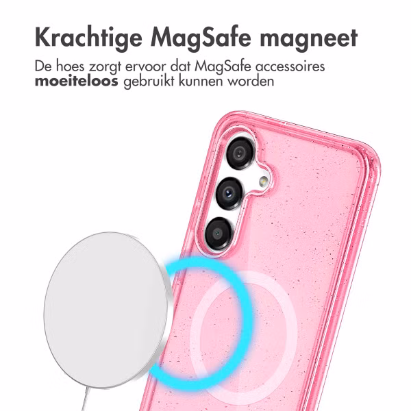 imoshion Sparkle Backcover met MagSafe Samsung Galaxy S24 - Glitter Roze