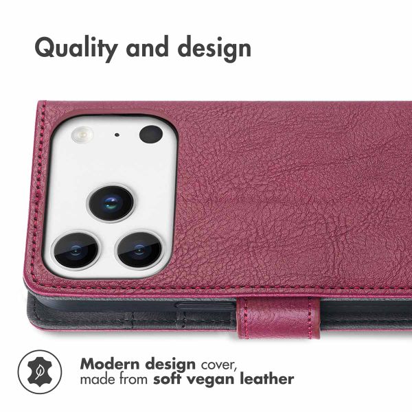 imoshion Luxury Bookcase Apple iPhone 17 Pro Max - Bordeaux