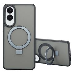 Accezz Ring Stand Backcover met MagSafe Samsung Galaxy S25 Edge - Zwart