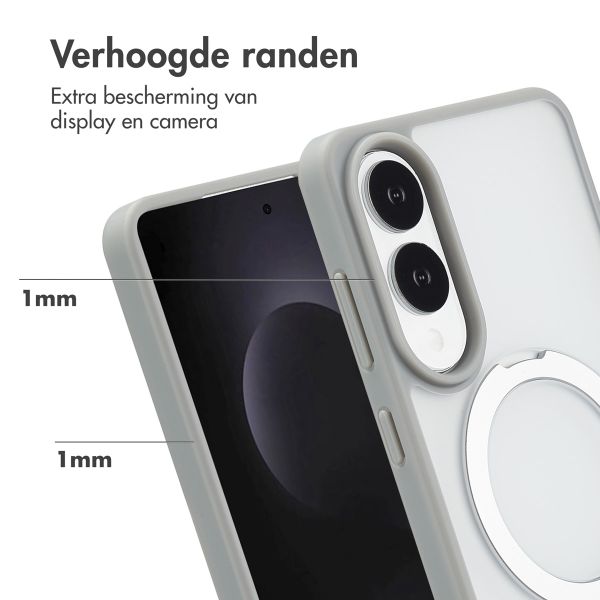 Accezz Ring Stand Backcover met MagSafe Samsung Galaxy S25 Edge - Grijs