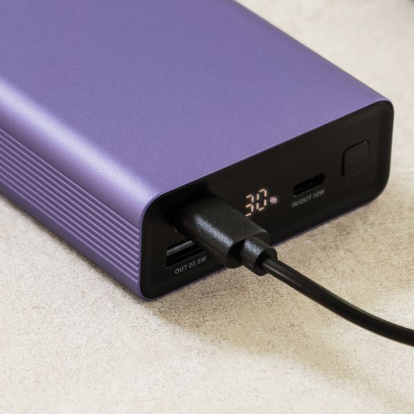 imoshion Ultra Series Aluminium Powerbank 20,000 mAh - Quick Charge and Power Delivery - Tropical Violet