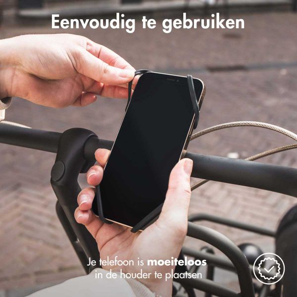 Accezz Telefoonhouder fiets Samsung Galaxy S22 - Verstelbaar - Universeel - Zwart