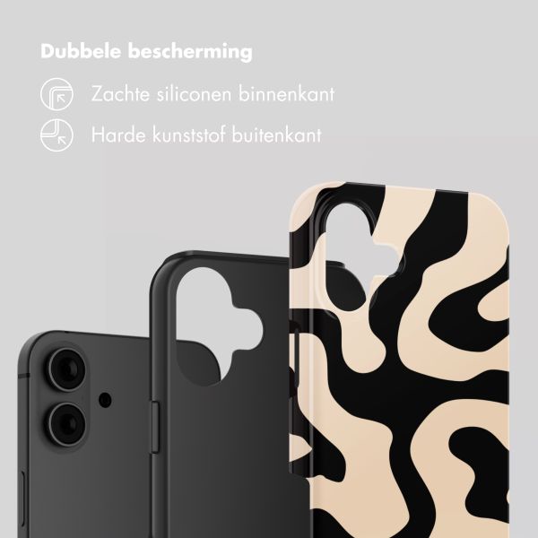 Selencia Vivid Backcover Apple iPhone 16 - Art Wave Black
