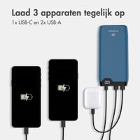 imoshion Powerbank 20.000 mAh - 22,5W Snellader - USB-C / USB-A - Blauw
