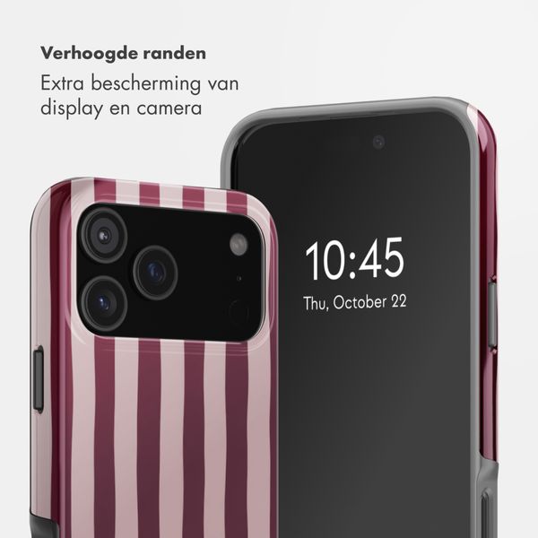 Selencia Vivid Backcover met MagSafe Apple iPhone 18 Pro Max / 17 Pro Max - Bonbon Stripe Raspberry