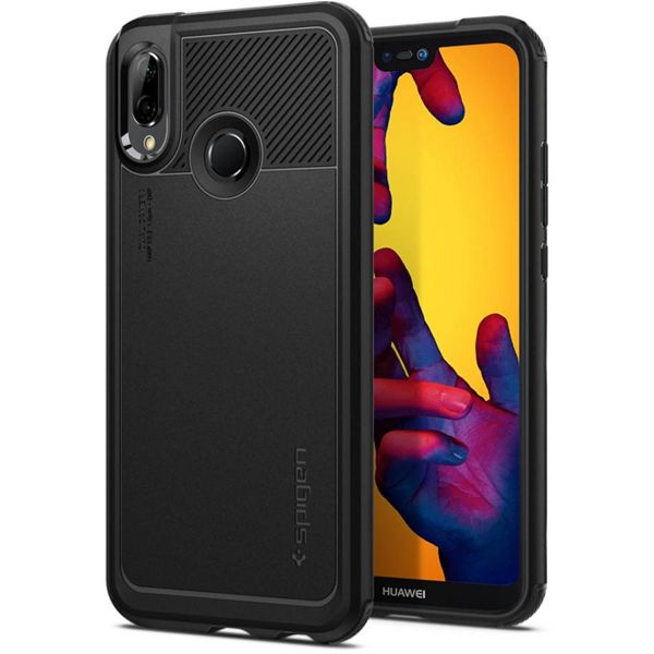 Spigen Marked Armor Backcover Huawei P20 Lite - Zwart