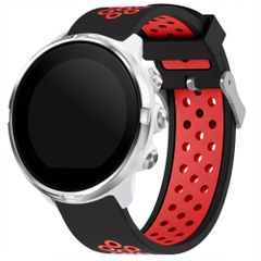 imoshion Siliconen sport bandje - Universeel 24 mm aansluiting - Zwart/Rood