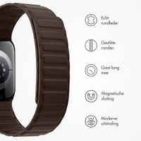Accezz Magnetisch echt lederen bandje Apple Watch | 44/45/46/49 mm - Chocolate Brown