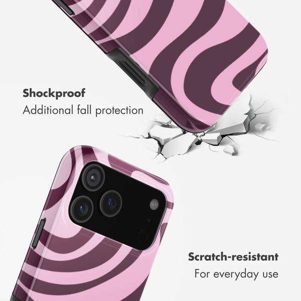 Selencia Vivid Back Cover Apple iPhone 17 Pro - Wavy Swirl Pink Plum