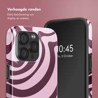 Selencia Vivid Backcover met MagSafe Apple iPhone 15 Pro - Wavy Swirl Pink Plum