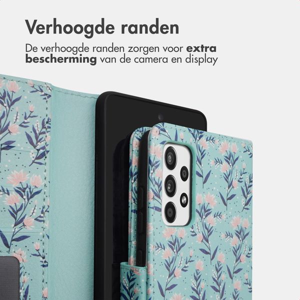 imoshion Design Bookcase Samsung Galaxy A52(s) (5G/4G) - Blue Flowers