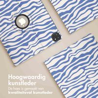 imoshion 360° Draaibare Design Bookcase Apple iPad Pro 13 (2025) M5 / (2024) M4 - White Blue Stripes