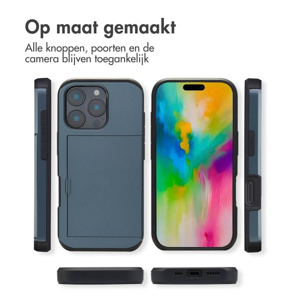 imoshion Backcover met pasjeshouder Apple iPhone 16 Pro - Donkerblauw