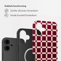 Selencia Vivid Backcover met MagSafe Apple iPhone 16 - Check This Burgundy