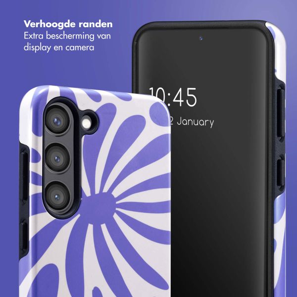 Selencia Vivid Backcover Samsung Galaxy S23 - Modern Bloom Sapphire Blue