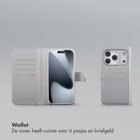 Selencia Olyn Uitneembare Bookcase met MagSafe Apple iPhone 17 Pro - Grijs