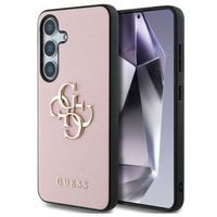 Guess 4G Metal Logo Saffiano Backcover Samsung Galaxy S25 - Pink