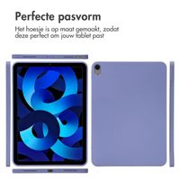 Accezz Liquid Silicone Backcover met penhouder Apple iPad Air 11 inch (2025) M3 / (2024) M2 / Air 5 (2022) / Air 4 (2020) - Lila