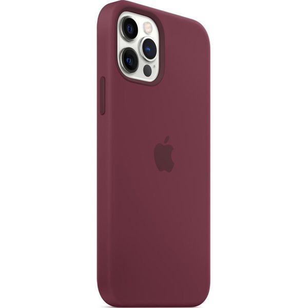 Apple Silicone Backcover MagSafe Apple iPhone 12 (Pro) - Plum