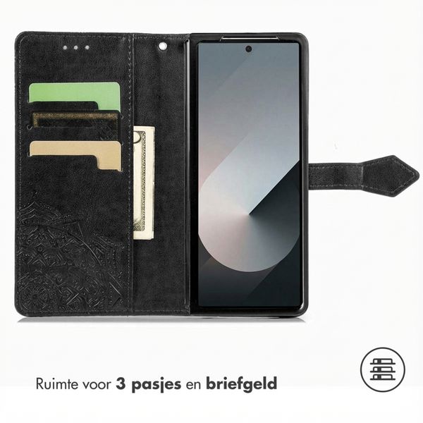 imoshion Mandala Bookcase Samsung Galaxy Fold 7 - Zwart