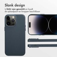 Accezz MagSafe Leather Backcover Apple iPhone 14 Pro Max - Nightfall Blue